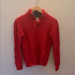 Gap kids Boys Chunky Cable Sweater Red Size 12